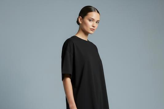 Close-up of black t-shirt