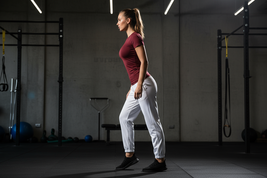 Maroon compression t-shirt side profile showing compression fit