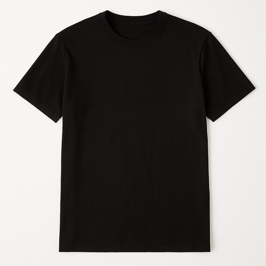 Normal Fit Crew Neck- Black
