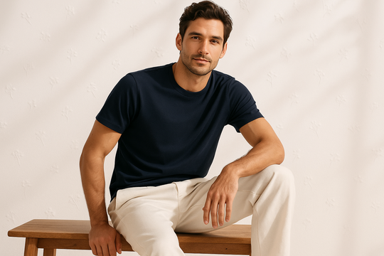 Normal Fit Crew Neck - Navy Blue