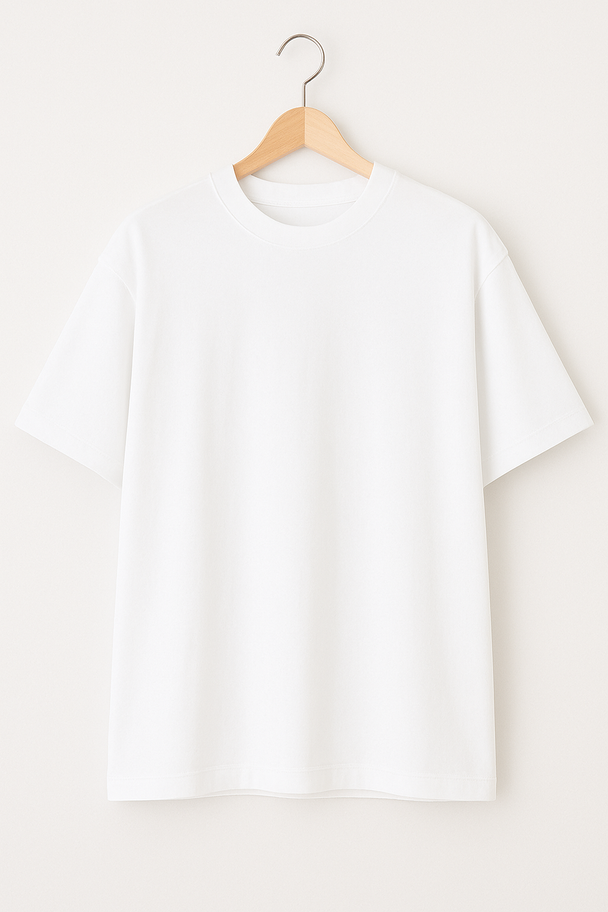 Luxury Cotton Oversized Drop Shoulder – White