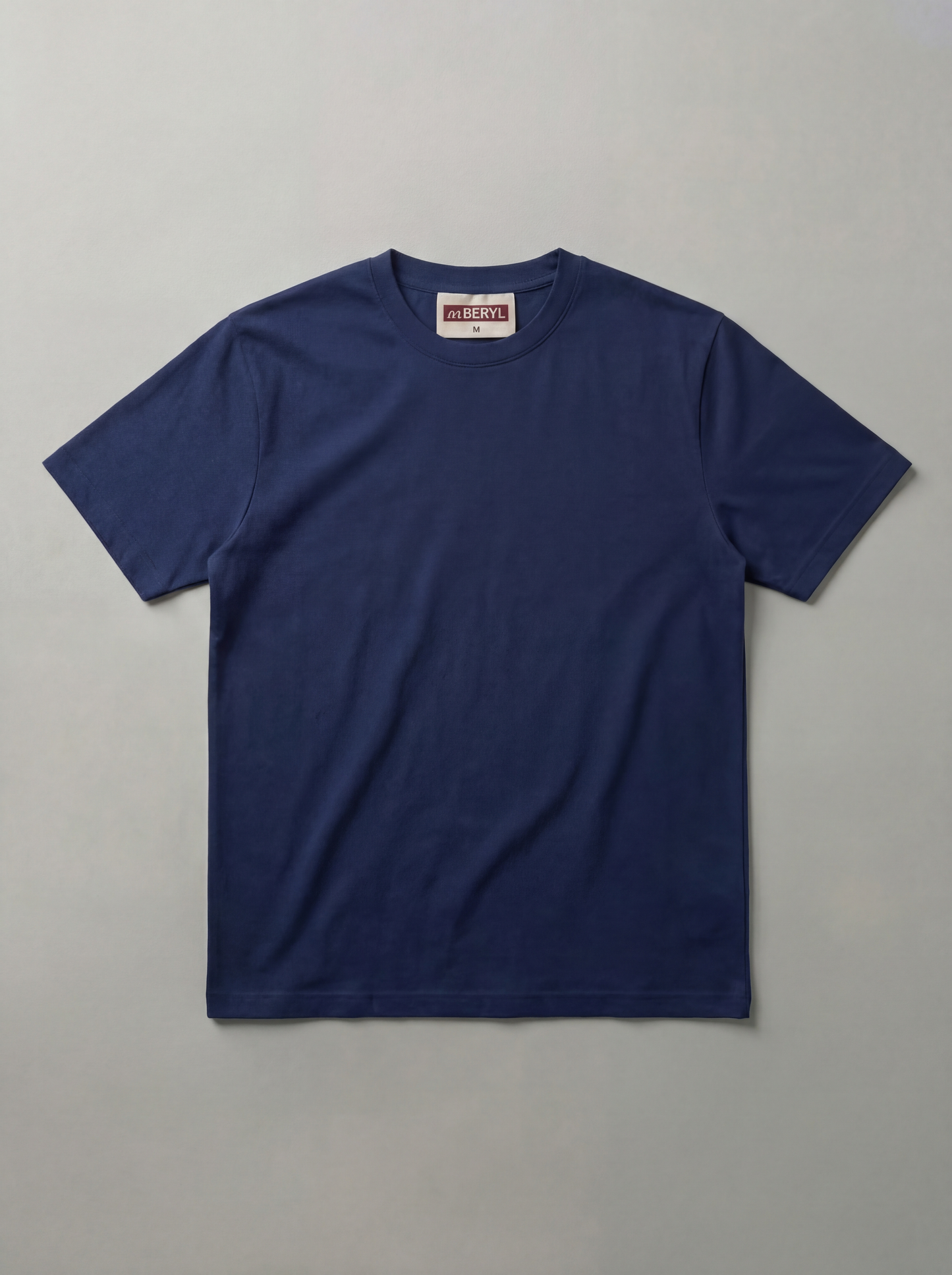 Normal Fit | Navy Blue Crew Neck T-Shirt | Premium Cotton | asBERYL