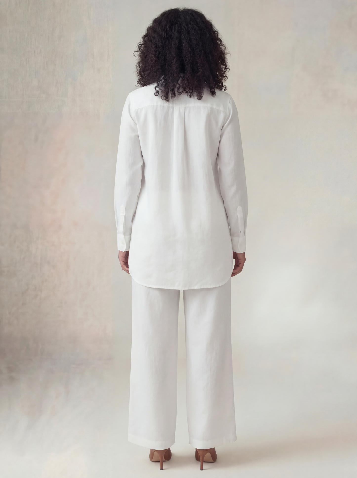 White Linen Co-ord Set Women | Two-Piece | asBERYL UAE