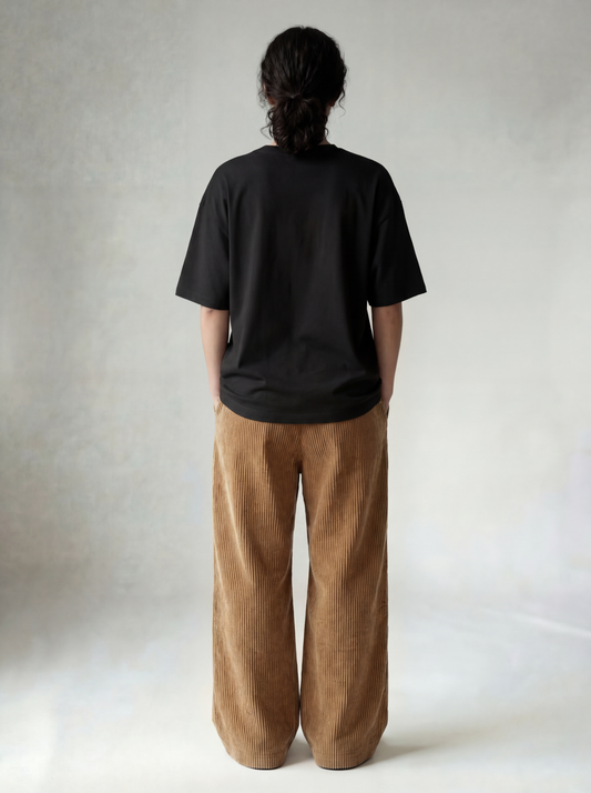 Oversized  Women | Black T-Shirt | 220gsm | asBERYL UAE