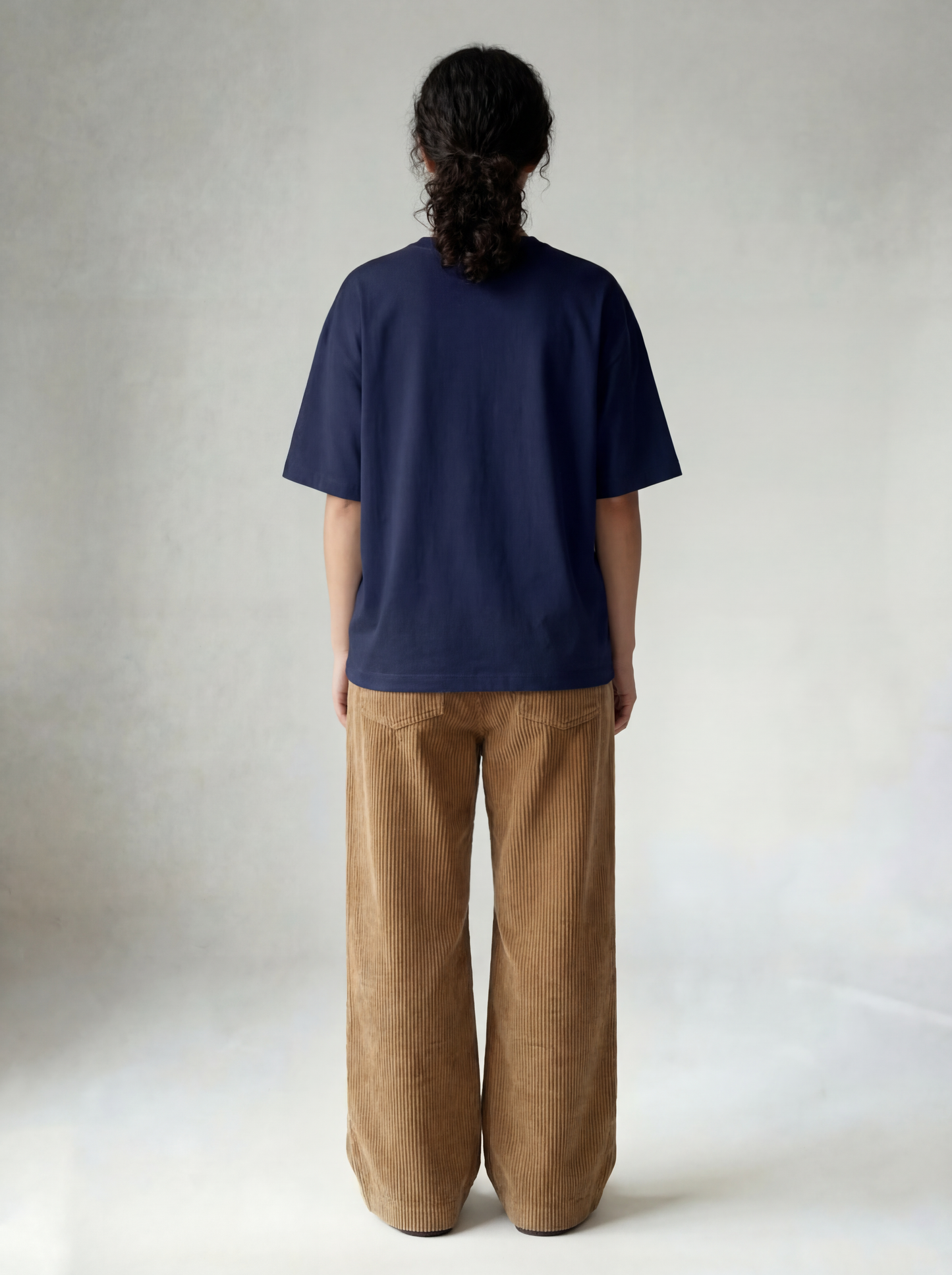 Oversized  Women | Navy Blue T-Shirt | 220gsm | asBERYL UAE