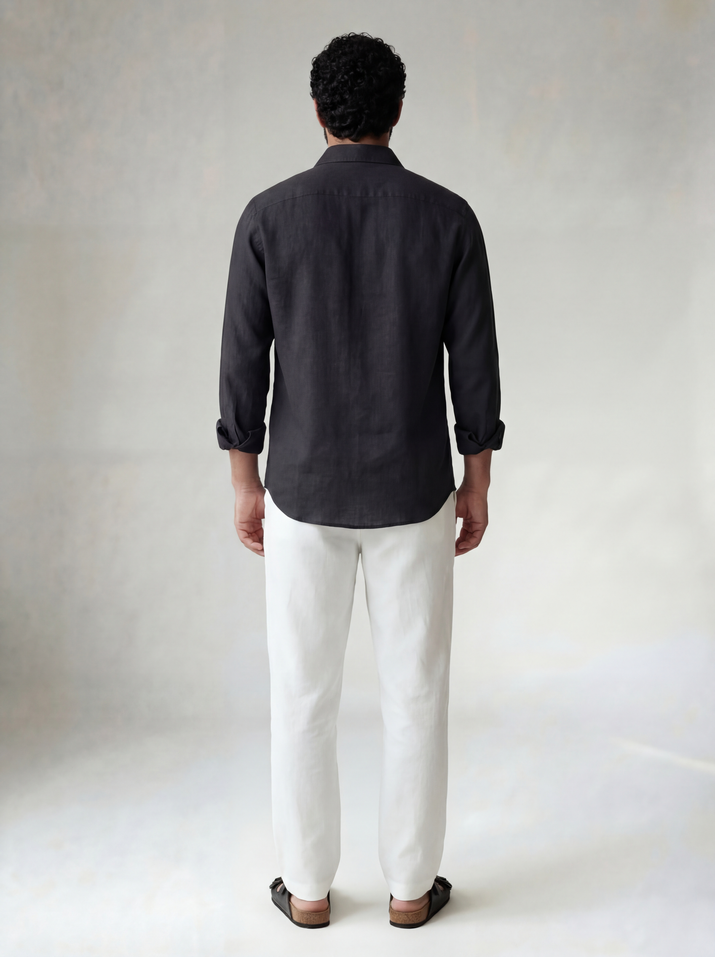 Pure Linen Classic Shirt | Black | Men's Linen | asBERYL