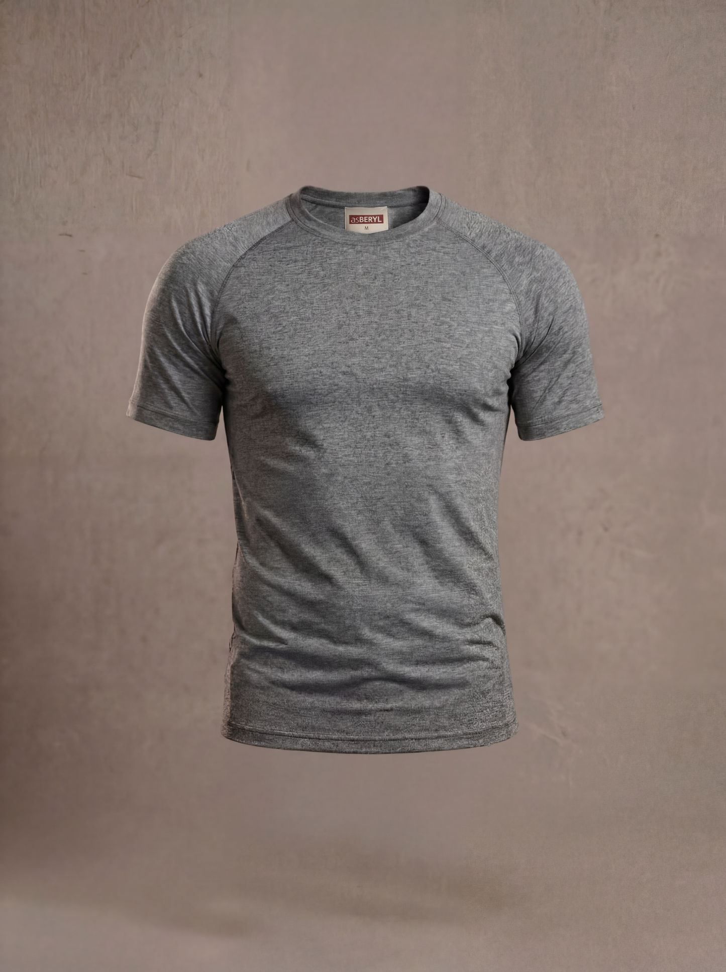 Activewear Compression T-Shirt Raglan Sleeves | Grey | asBERYL UAE |