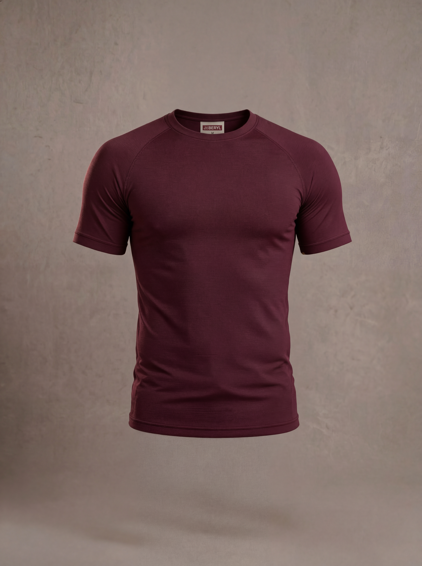 Activewear Compression T-Shirt Raglan Sleeves | Maroon Red | asBERYL UAE |
