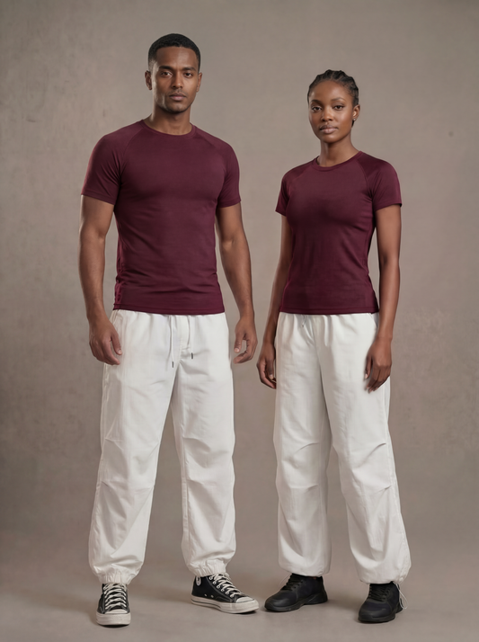 Activewear Compression T-Shirt Raglan Sleeves | Maroon Red | asBERYL UAE |