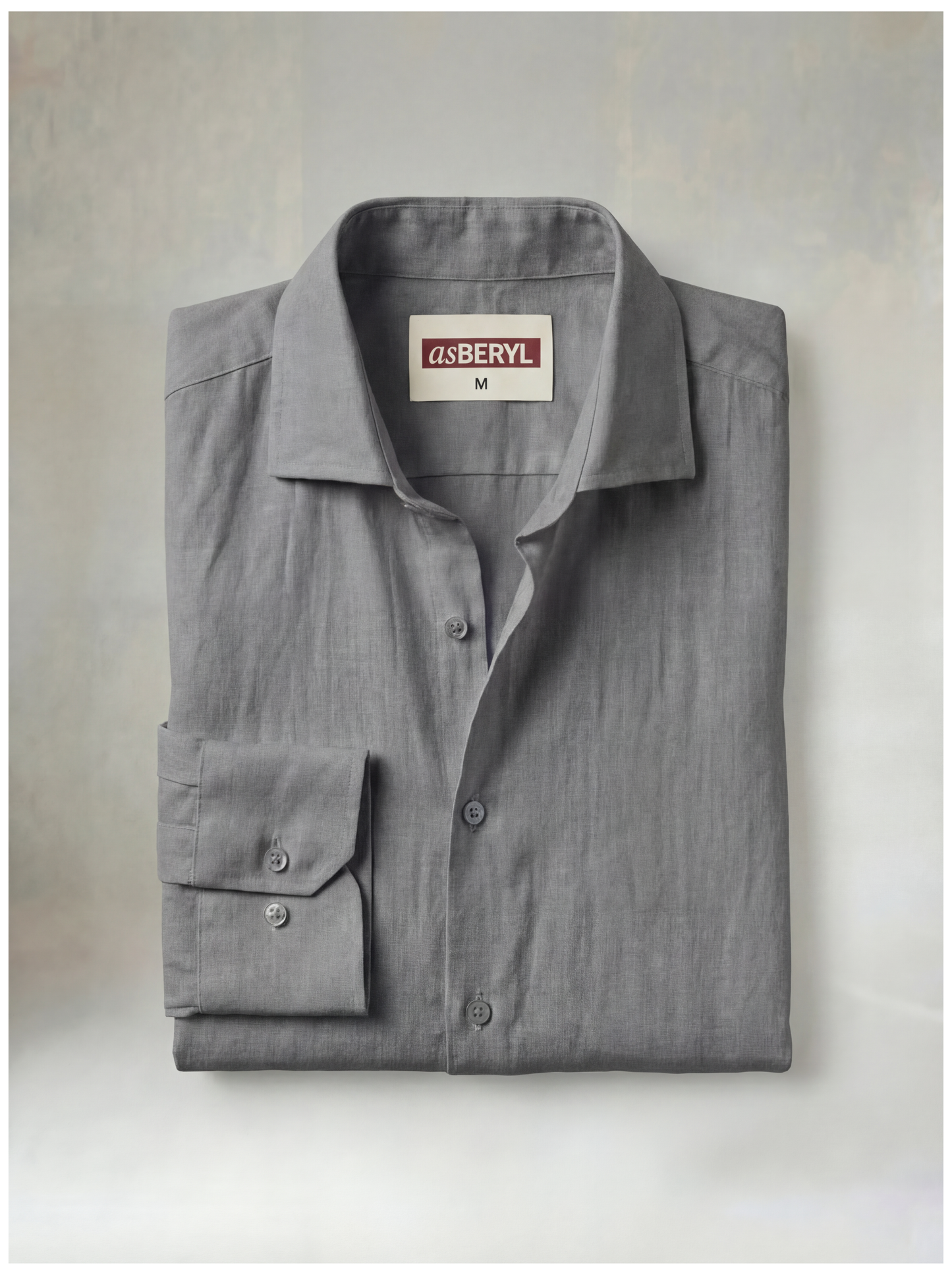 Pure Linen Classic Shirt Grey | Men's Linen | asBERYL