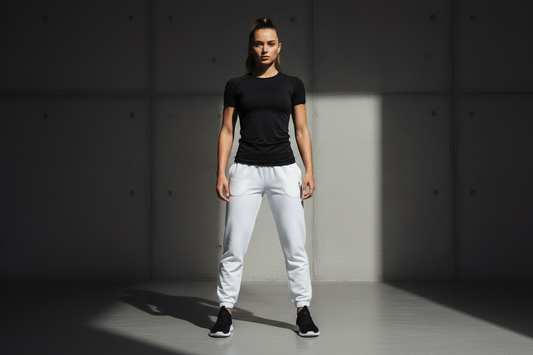 Black compression t-shirt female front