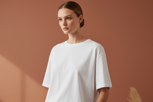 Close-up of white t-shirt