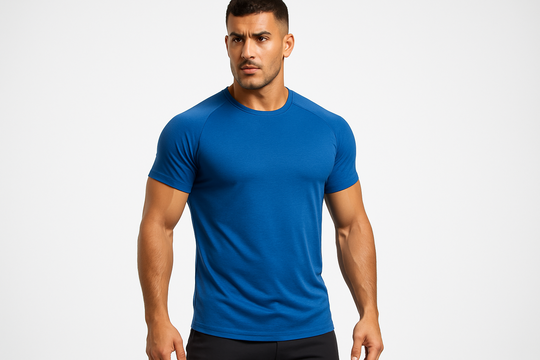 Performance Activewear – Navy Blue Raglan Sleeves