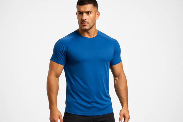Performance Activewear – Navy Blue Raglan Sleeves