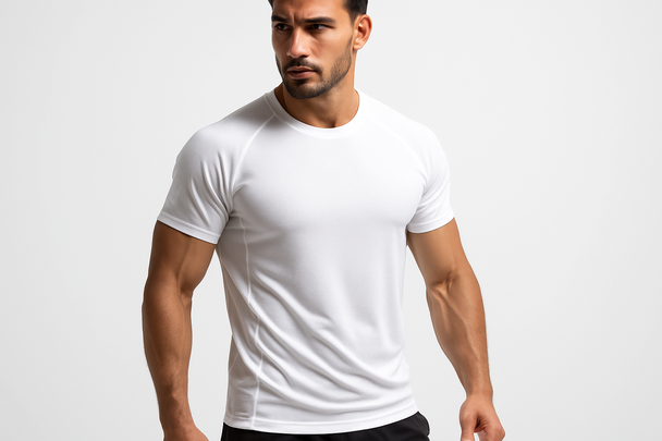 Performance Activewear – White Raglan Sleeves