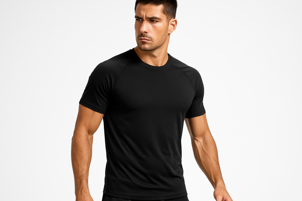 Performance Activewear – Black Raglan Sleeves